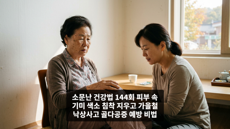 소문난 건강법 144회 피부 속 기미 색소 침착 지우고 가을철 낙상사고 골다공증 예방 비법