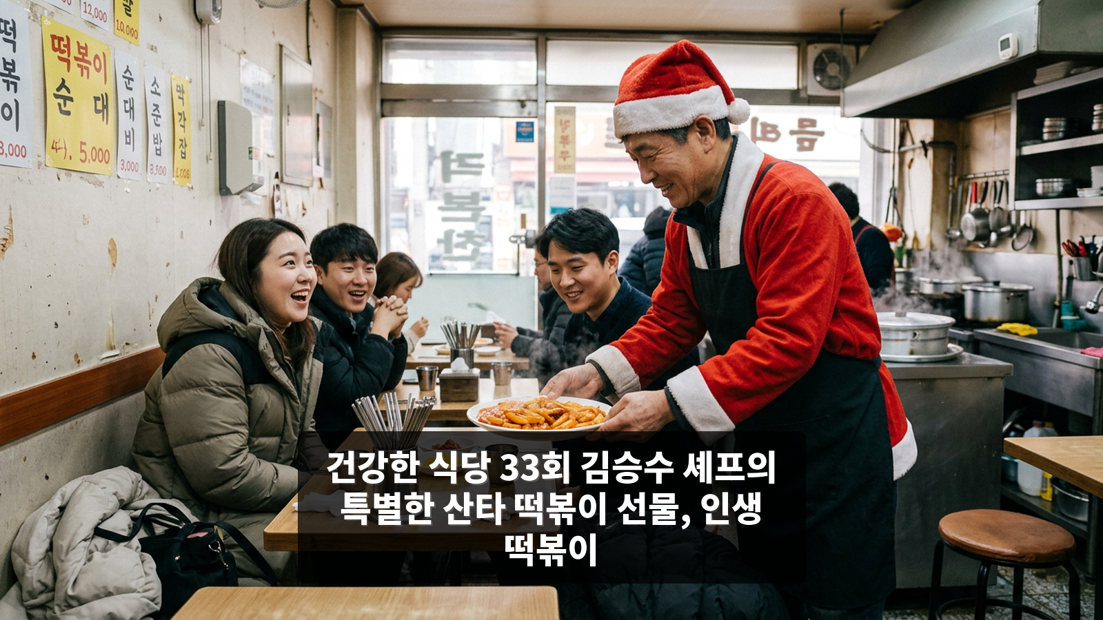 건강한 식당 33회 김승수 셰프의 특별한 산타 떡볶이 선물, 인생 떡볶이