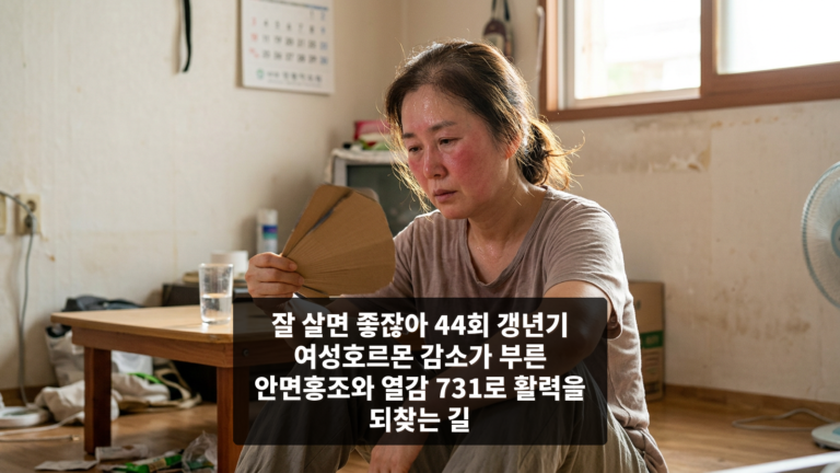 잘 살면 좋잖아 44회 갱년기 여성호르몬 감소가 부른 안면홍조와 열감 731로 활력을 되찾는 길