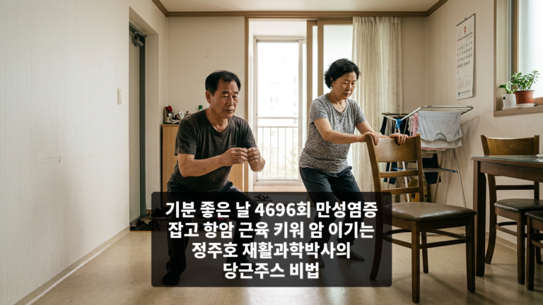 기분 좋은 날 4696회 만성염증 잡고 항암 근육 키워 암 이기는 정주호 재활과학박사의 당근주스 비법