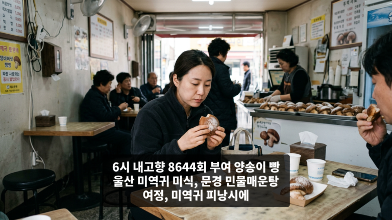 6시 내고향 8644회 부여 양송이 빵 울산 미역귀 미식, 문경 민물매운탕 여정, 미역귀 피낭시에