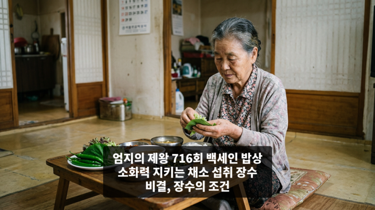 엄지의 제왕 716회 백세인 밥상 소화력 지키는 채소 섭취 장수 비결, 장수의 조건